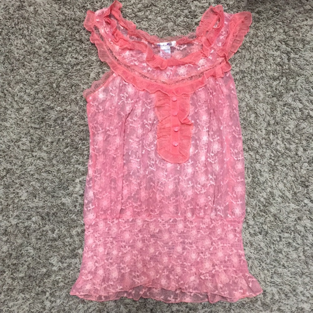 Pink Sheer Top
